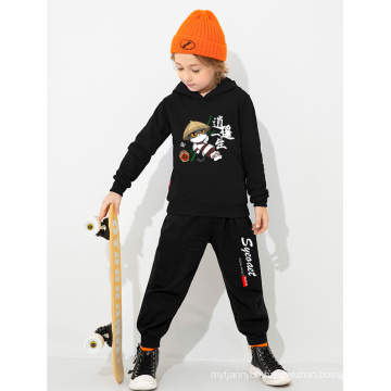 Loose Fit Physical Exercise Cotton Long sleeve Kids Hoodies Suit